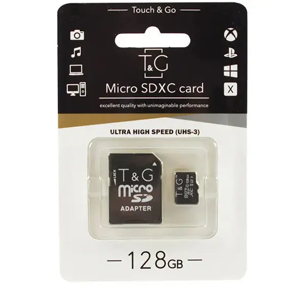 Картка пам`яті T&G microSDXC (SDH-3) 128GB Сlass 10 з адаптером), зображення 2